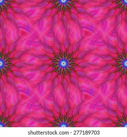 Pink repeating fractal pattern design