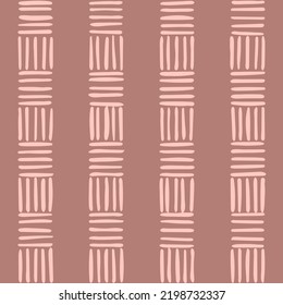 pink repetitive background with hand drawn striped lines. vector seamless pattern. geometric illustration. fabric swatch. wrapping paper. continuous design template for textile, linen, home decor