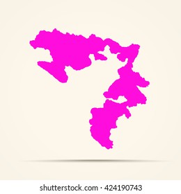 Pink Republika Srpska Map Illustration