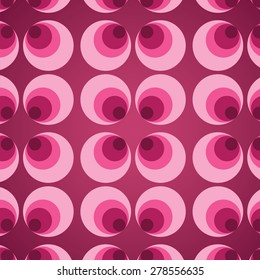 Pink, retro, 70's pattern. Vector art.