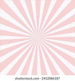 Pink retro burst vector illustration design, monochrome geometric lines background, eps 10.
