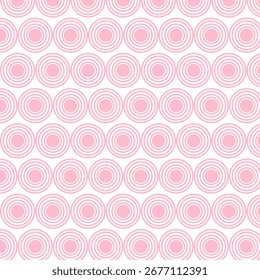 Pink retro circles seamless pattern. Geometric Background. Vector illustrations