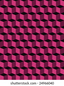 Pink retro cube background
