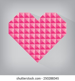 pink retro heart triangle abstract love valentine day jewel texture seamless background