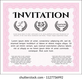 Pink Retro invitation. Retro design. Customizable, Easy to edit and change colors. With quality background. 