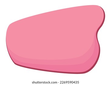 Pink and retro placard template, decorated with red frame. Design in cartoon style over white background.
