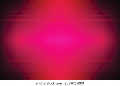 Pink Retro Sci-Fi Background Futuristic Grid landscape of the 80s. Digital Cyber Surface. Suitable for design in the style of the 1980`s. 3D illustration