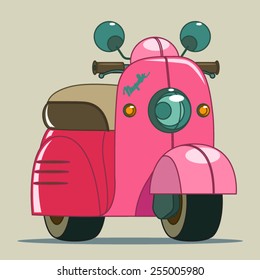 pink retro scooter
