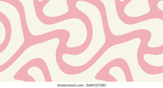 Pink Retro Swirl Pattern A Groovy and Playful Abstract Design