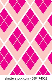 pink rhomboid geometric seamless vector pattern
