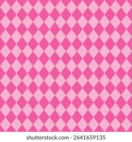 Pink rhombus checkerboard vector pattern