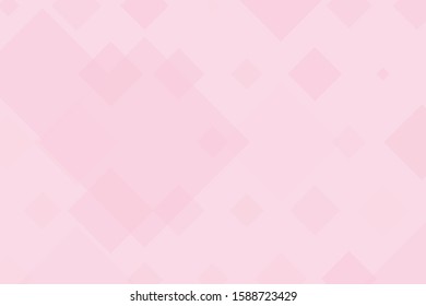 Pink rhombus on light background. Abstract card. Vector illustration, banner. Geometric line shape pattern. Vector card, banner. Colorful geometric background design. Pale backdrop.