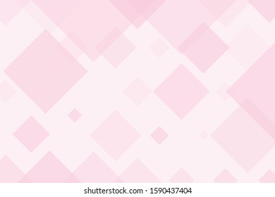 Pink rhombus on light background. Abstract card. Vector illustration, banner. Geometric line shape pattern. Vector card, banner. Colorful geometric background design. Pale backdrop.