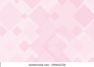 Pink rhombus on light background. Abstract card. Vector illustration, banner. Geometric line shape pattern. Vector card, banner. Colorful geometric background design. Pale backdrop.