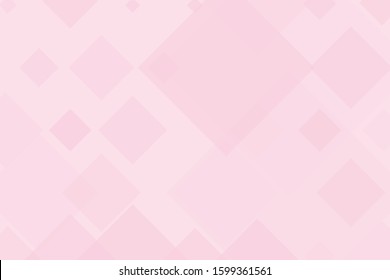 Pink rhombus on light background. Abstract card. Vector illustration, banner. Geometric line shape pattern. Vector card, banner. Colorful geometric background design. Pale backdrop.