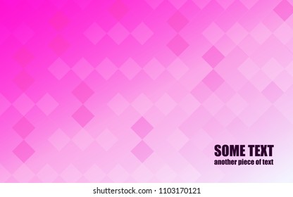 Pink rhombus, square abstract geometric background 