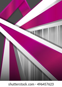 Pink Ribbon Abstract Vector Background