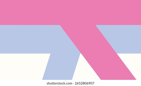 Faixa rosa ilustração vetorial alfabeto em um fundo abstrato com uma seta, ícone de negócios e elementos origami 3D