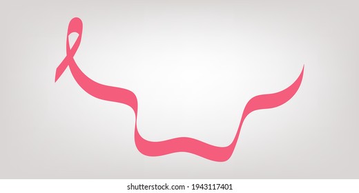 Pink ribbon awareness. Birth Parents, Breast Cancer, Nursing Mothers. Isolated on white background. Vector illustration.