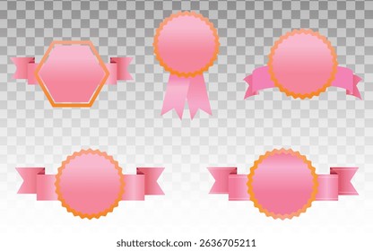 pink ribbon bow collection. Bowknot for decoration, big set of pinky bowtie, Pink ribbon banners collection. Big ribbons set. Ribbons collection isolated on white background. Royal ribbons set.