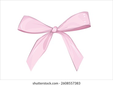 pink ribbon bow hand drawn design