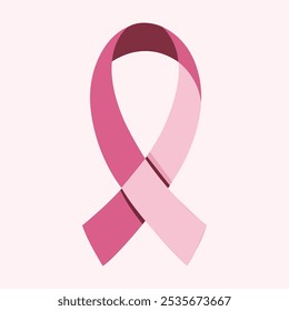 Lazo de cinta rosa, octubre, símbolo de conciencia del cáncer de mama,