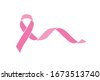 breast cancer ribbon isolated