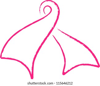 pink ribbon - breast cancer awareness vector illustration