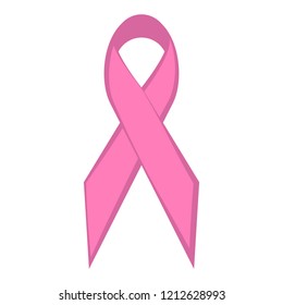 Pink ribbon. Breast cancer awareness symbol. Vector illustration design