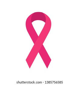 Pink ribbon, breast cancer awareness.