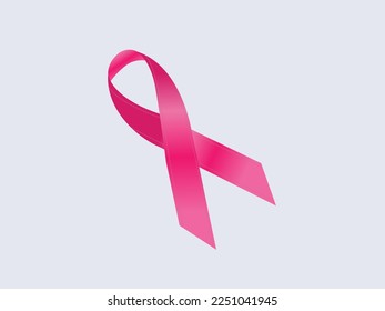 pink ribbon breast cancer awareness month awareness vector