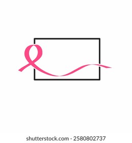 Pink ribbon Breast cancer awareness design template Breast cancer awareness 