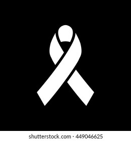Pink ribbon, breast cancer awareness symbol. Vector illustration