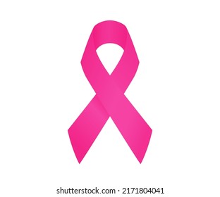 Pink Ribbon. Breast Cancer Day. Vector illustration. Breast cancer awareness symbol.