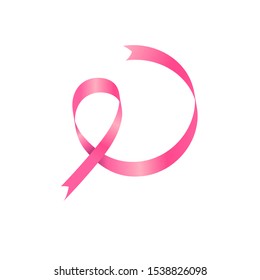 pink ribbon breast cancer icon