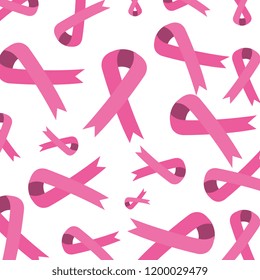 pink ribbon breast cancer pattern