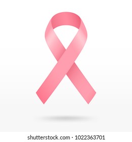 pink ribbon breast cancer vector background