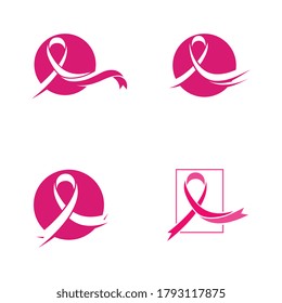 pink ribbon breast cancer Vector illustration design