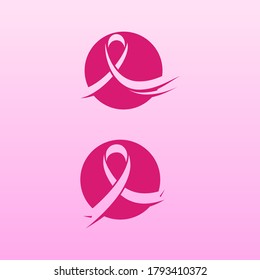 pink ribbon breast cancer Vector illustration design