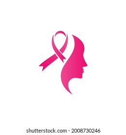 pink ribbon breast cancer Vector illustration design