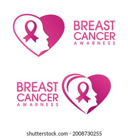 pink ribbon breast cancer Vector illustration design
