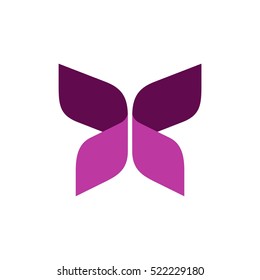 Pink Ribbon Butterfly Logo Template Illustration Design. Vector EPS 10.