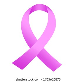 Pink ribbon, cancer icon. Vector image of aids loop. Lolotype of the day of support and solidarity with HIV patients.