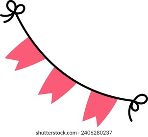 pink ribbon commemorates mother's and father's day flat style icon