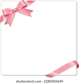 pink ribbon frame
ribbon message card