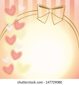 pink ribbon and hearts background