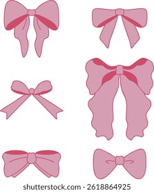 Pink ribbon image and illustration character