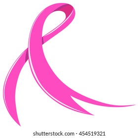 Pink ribbon as medical symbol illustration