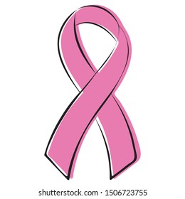 Pink Ribbon October breast cancer awareness month