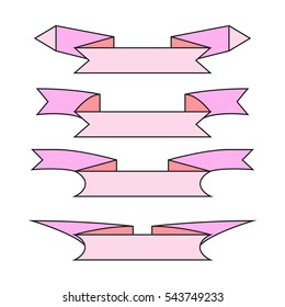 pink ribbon on white background
